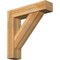 Ekena Millwork Traditional Block Rough Sawn Bracket w/ Offset Brace, Western Red Cedar, 8"W x 34"D x 34"H BKT0806X34X34TRA05RWR - alternate 1
